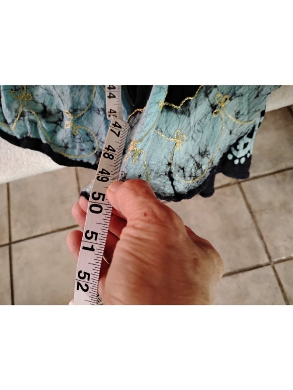 Collections Etc Womens Asymmetrical Dress Boho Embroidered Paisley Beach XL/XXL - Picture 7 of 8